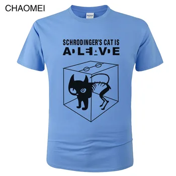 2019 Teorija Velikega Poka T-shirt Sheldon Cooper Schrodinger 's Cat majica s kratkimi rokavi Moški Risank Anime potiskanih Majic Moški Tees Vrhovi C103