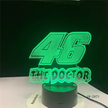 46 Zdravnik 3D LED SVETILKA NOČ SVETLOBE Vroče RGBW Žarnice Božično Dekorativni Darilni Risanke Toy Luminaria 2973