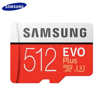 Original Samsung za Pomnilniške Kartice 512GB Razred 10 Visoke Hitrosti 100Mb/s U3 UHS-I EVO PLUS Kartice Micro SD U1 SDXC TF Kartice Microsd