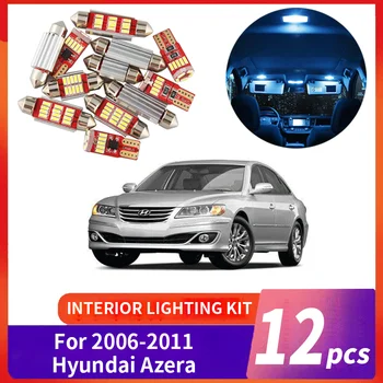 12Pcs Bela Canbus LED Žarnica Avto Žarnice Notranjost Paket Komplet Za 2006-2011 Hyundai Azera Zemljevid Dome Trunk Ploščo Svetlobe