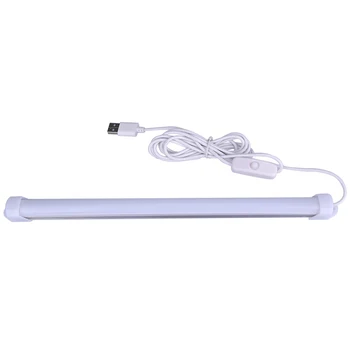 USB LED Bar Svetlobe 5 Zaščita Oči Toga LED Cev za Omare Omare Bela Topla Bela Lučka za Branje Ponoči Luči z Stikalo