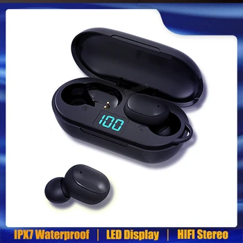 Brezžične Bluetooth Slušalke LED Slušalke Slušalke TWS Z Mikrofonom Šport Slušalke Noise Cancel Mini Slušalke Slušalke