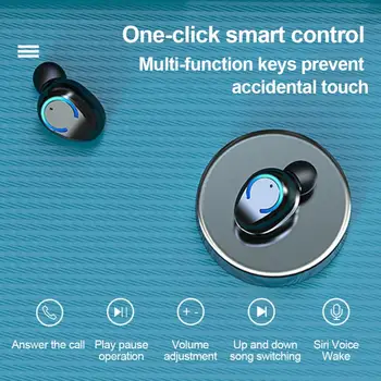 5.0 Bluetooth Slušalke Mini TWS Brezžični Čepkov 3D Stereo Z Dvojno Mic Šport Vodotesne Slušalke Samodejno Seznanjanje Slušalke