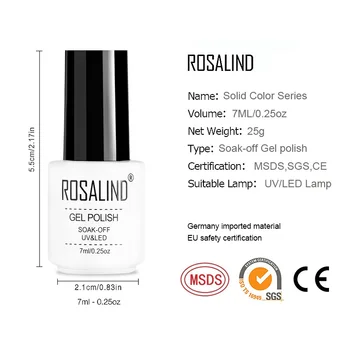 (12PCS/SET)ROSALIND Gel za Nohte, Set Za Nohte Extension Kit Nail Art Gel Lak UV-LED Lučka za Oblikovanje akrilnih nohtov Manikira Set