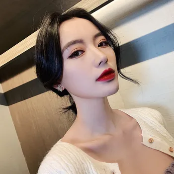 2020 novo Preproste ženske ognjemet obliko pearl študent Uhani korejski moda za ženske, nakit seksi stranka Kristalno Stud Uhani