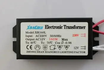 1pc Novo 160W Elektronski Transformator 220V - 12V LED Halogen Žarnice, Žarnice Moči Voznik Oskrbe za dobro izvedbo