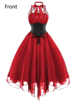 5xl Seksi backless čipke corss čipke-up šifon drsalec obleko Vijolične barve črna rdeča vintage obleko Plus velikost obleke za ženske 4xl 5xl 6xl
