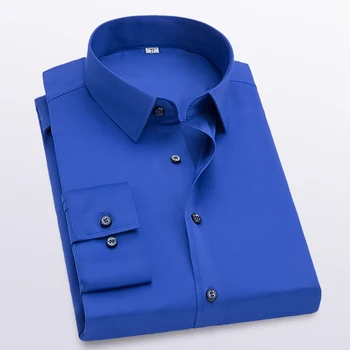 Moda za Moške Long Sleeve Majica Poslovnih Urad Uradno Majico Prihodek od prodaje Rokavi Velikosti Srajce za Moške