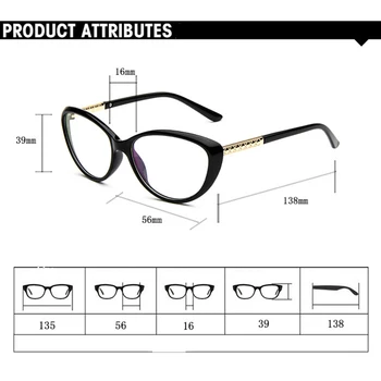 Visoke Kakovosti Womens Cat Eye Glasses Okvir Retro Očal Okvir Očal Kovinski Okvir Ženske Ženski Stranka Seksi Nerd
