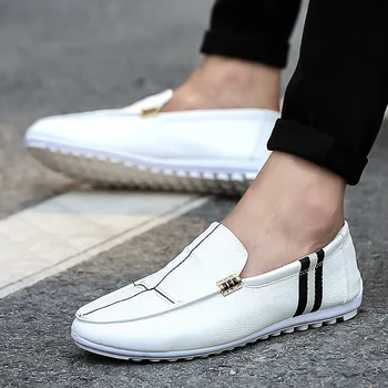 Moška športna obutev klasični Britanski priložnostne visoke kakovosti PU priložnostne udobje 2019 vroče moški čevlji za lahke odraslih dihanje grah