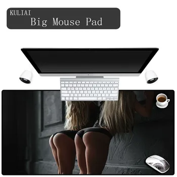XGZ Blonde Dekle Seksi Fotografijo MousePad Črno Ozadje Kul Gume Slip Multi Velikost Neobvezno Okrasite Namizje Tipke Miške Mat
