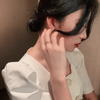 2020 nove klasične krono obliko nastavljiv prstan moda korejske ženske, nakit seksi stranka prstanec pribor študent veriga obroč