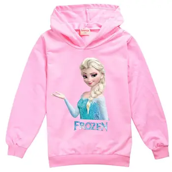 Disney Moda otroška Oblačila, Zamrznjeno, Elsa Hoodies Dekleta Hooded T-majice, Otroci, Dekleta, Risanka Vrhovi Priložnostne Sweatshirts igrača