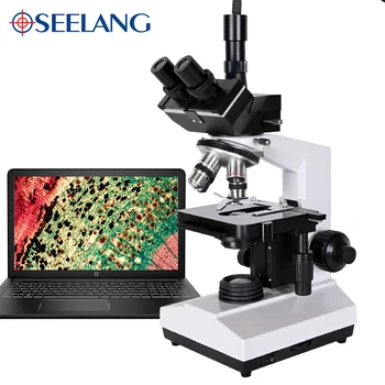 Profesionalni biološki Lab HD trinocular mikroskop, povečava 1600X okular elektronski digitalni 7-palčni LCD led Luči telefon stojalo USB