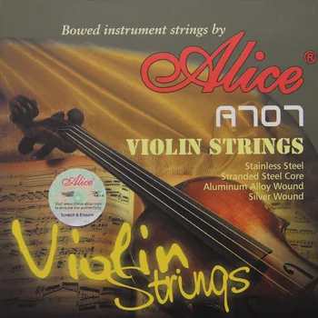 Alice Violino Strune A707 blagovne znamke premium violino strune Prevlečene Jeklene Pleteni Jekleno Jedro ponikljani Žogo Koncu