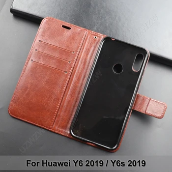 Za Huawei Y6 2019 / Y6s 2019 Flip Denarnice PU Usnje Primeru Zajema