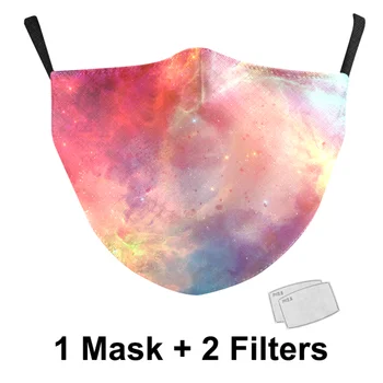 Moda Masko Multi Barvne Umetnosti Nacionalno Zastavo Natisnjena Pol Masko Stroj Resuable oglje Masko z 2pcs PM2.5 Masko