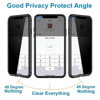 Magnetni Stekla Zasebnosti Kovinski Primeru Telefon Za Samsung Galaxy Note 20 10 9 8 S20 Ultra S10 S8 S9 Plus A70 A50 A71 A51 Antispy Pokrov