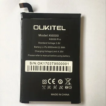 Oukitel K6000 Pro Zamenjavo Baterije Original Velike Zmogljivosti 6000mAh Back Up Baterije Za Oukitel K6000 Pro