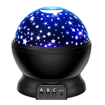 Zvezdnato Nebo Projektor Obračanje LED Nočna Lučka Planetarij Otrok Spalnica Lučka