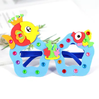 4Pcs DIY EVA Diamond Očala Otroke Ročno Izobraževalne Igrače, Vrtec 3D Očala Lepljenje Nalepk Umetnostne Obrti Dekle Otroci Igrače