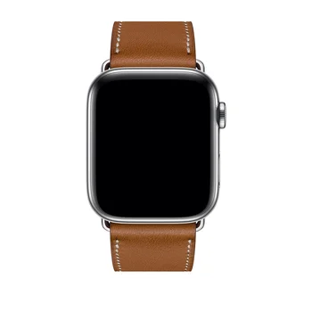 Za Apple ura Pas Trak 6 5 4 3 2 1 SE Pravega Usnja Watchband za Apple Watch 44 mm 40 mm 42mm 38 mm za iWatch