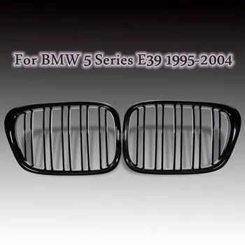 Za BMW E39 5Series 525i 528i 530i 1995-2004 Par Gloss/Chrome Črni Avto Spredaj Ledvic Rešetke Rešetke Dirke Žari