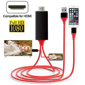 1,8 M 8 Pin za HDMI Moški Kabel 1080P HD Pretvornik Napajalnik, USB Kabel Za HDTV TV Digitalni Avdio Kabel za iphone IOS