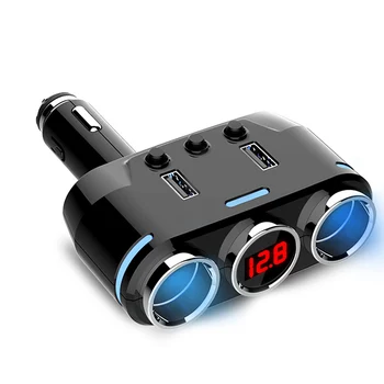 Avto Vtičnico Cigaretnega Vžigalnika Splitter Plug LED Vrata USB 12V Adapter za Polnilnik USB Avto Polnilec Za Mobilni Telefon, MP3 DVR Dodatki