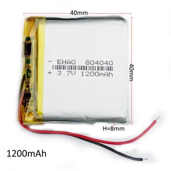 EHAO 804040 3,7 V 1200m Litij-Polimer LiPo Baterijo za ponovno Polnjenje Za Mp3, GPS, PSP, DVD mobilni video game PAD E-knjige Tablet PC