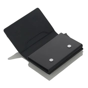 Kovanec torbice imetniki Imetnik Kreditne Kartice Aluminija Polje Imetnika Kartice RFID PU Usnje Pop Up Card Primeru Magnet iz Ogljikovih Vlaken Kovanec Torbici