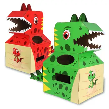 Lepe Risanke Otrok Dinozaver 3D Kostum Smešno DIY Kartonske Kostum Stranka Uslug kot Nalašč Interaktivne Igrače Za Otroke