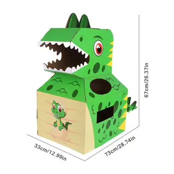 Lepe Risanke Otrok Dinozaver 3D Kostum Smešno DIY Kartonske Kostum Stranka Uslug kot Nalašč Interaktivne Igrače Za Otroke