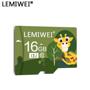 Lemiwei Pomnilniško Kartico 32GB 64GB Class 10 za Visoke Hitrosti Srčkan Žirafa TF Flash Card 16GB 8GB U1 TF kartice Za Pametni telefon