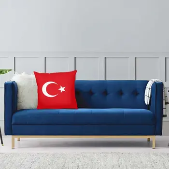 Turčija Turkiye Zastavo Vrgel Blazino Kritje Poliester Blazine za Kavč turški Smešno zapnite