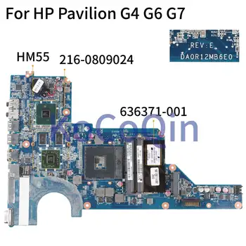 KoCoQin prenosni računalnik z Matično ploščo Za HP Paviljon G4 G4-1000 G6-1000 G7 Mainboard 636371-001 636371-501 HM55 DA0R12MB6E0 216-0809024