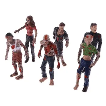 6Pcs Hoja Trupel Model Grozo Zombija Otroci Otrok Akcijska Figura, Igrače, Lutke