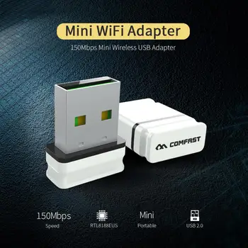 COMFAST CF-WU810N USB 2.0, WiFi Adapter 150Mbps 2,4 GHz Brezžična Omrežna Kartica WiFi Sprejemnik za PC Računalnik