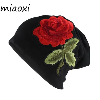 Miaoxi Nov Prihod Žensk Modo Jeseni Klobuk Beanies Za Lady Rose Cvetlični Priložnostne Klobuki blagovne Znamke Barve Trdna Gorros Prodaje