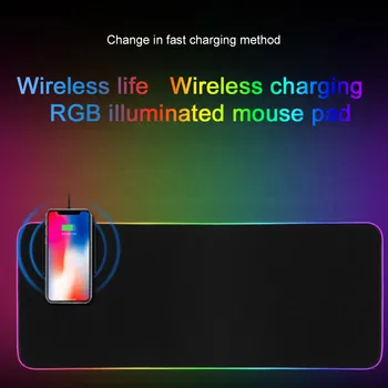 SeenDa RGB Mouse Pad Gaming MousePad Brezžični Polnilnik 10W Hitro Polnjenje LED Velikih Miško Mat USB Tipkovnico Računalnika Blazine