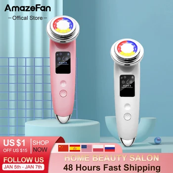AmazeFan EMS 4-v-1 Večnamenski Lepoto Stroj Obraz Barva Svetlobe Vodilna Instrument Globinsko Čiščenje Vlažilni Kozmetični Orodje