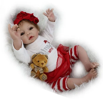 KAYDORA Realne Vinil Prerojeni Lutke Otroka Živ 55 cm Novorojenčka Boneca Malčka Z Bebe Oblačila Otroci Presenečenje Darilo