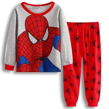 Nov Spider Man risanka za otroke dolg rokav pižamo otrok junak Lige domov nositi fantovske spodnje perilo dva kosa obleko pižami