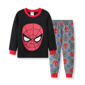 Nov Spider Man risanka za otroke dolg rokav pižamo otrok junak Lige domov nositi fantovske spodnje perilo dva kosa obleko pižami