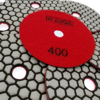 DT-DIATOOL 7 kosov/set 100mm Suho Smolo Obveznic Diamond brušenje diski Dia 4 cm poliranje Za marmor & keramični peska#400
