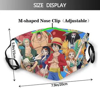 Posadka Usta Masko Enem Kosu Monkey D. Luffy Anime Varstvo Ponovno Stroj Maske Z Filtri Usta Pokrov