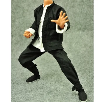 1/6 Obsega Slika Črno Tang bo ustrezala Kung Fu Oblačila, ki za 12 Cm Akcijska Figura Telo Lutke Oblačila Dodatki ZYTOYS