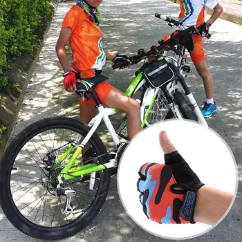 Otroci Kolesarjenje Pol Prsta Kolesarske Rokavice Visoko Elastična Non-slip Otrok Otrok Bike Rokavice Jahanje na Prostem Prikrivanje Oprema