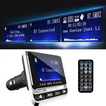 Bluetooth, MP3 Predvajalnik, Brezžični Komplet Avto FM Oddajnik Univerzalno Inteligentni LCD zaslon, Daljinski upravljalnik Hitro Polnjenje Klic Radio Prostoročno