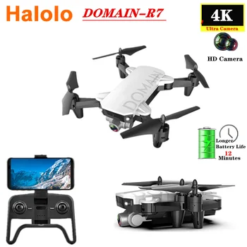 Halolo R7 RC Brnenje 4K HD Kamera Brnenje Zložljive Strokovno Selfie Quadrocopter z WIFI FPV Kamero Helikopter Igrače za Otroke